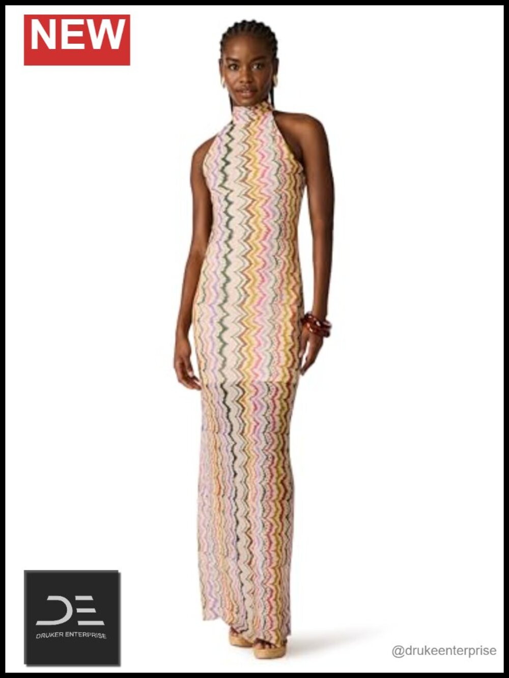 Women's Sleeveless Mock Neck Midi Dress